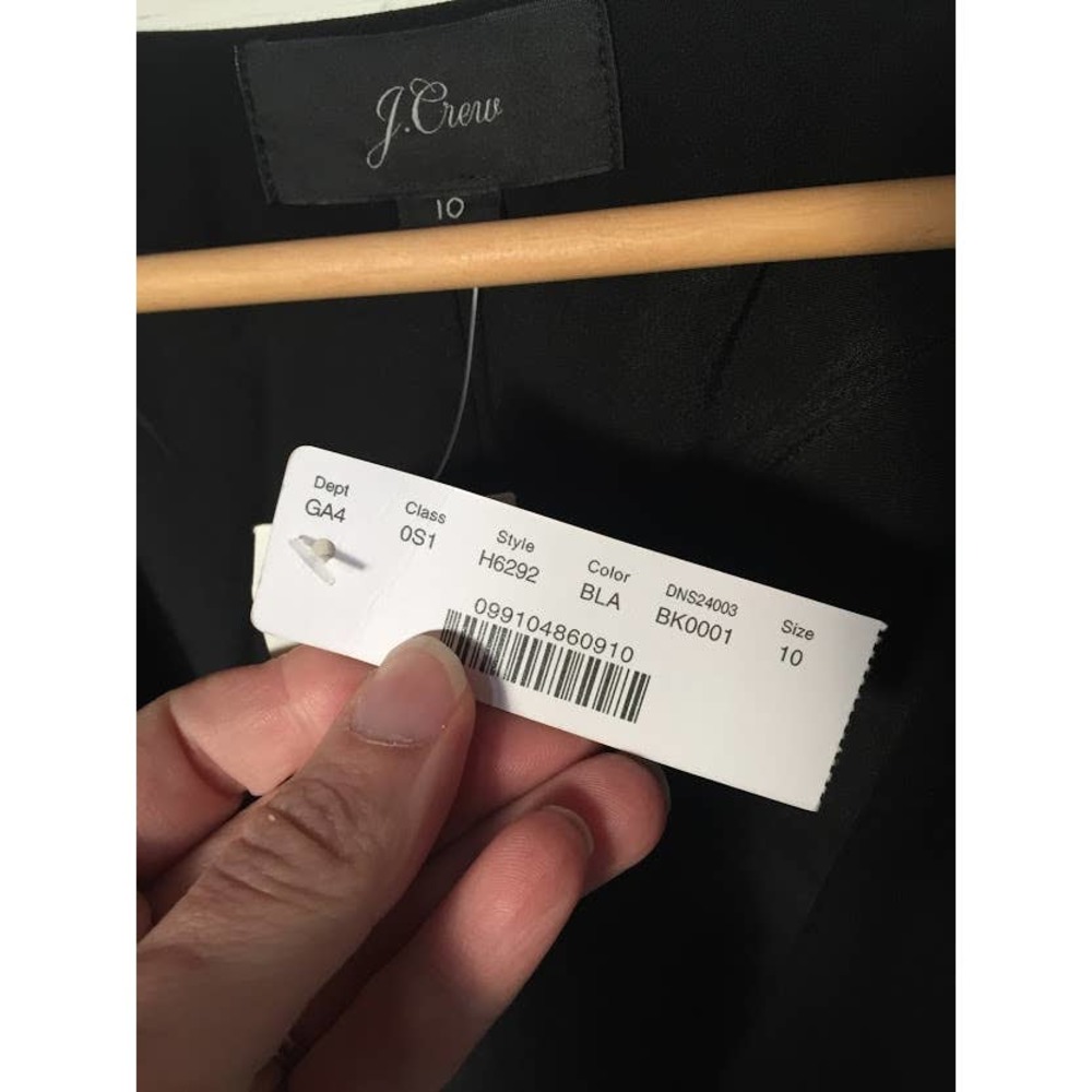 J. Crew | 365 Crepe Black Wrap Dress NWT - Picture 6 of 7